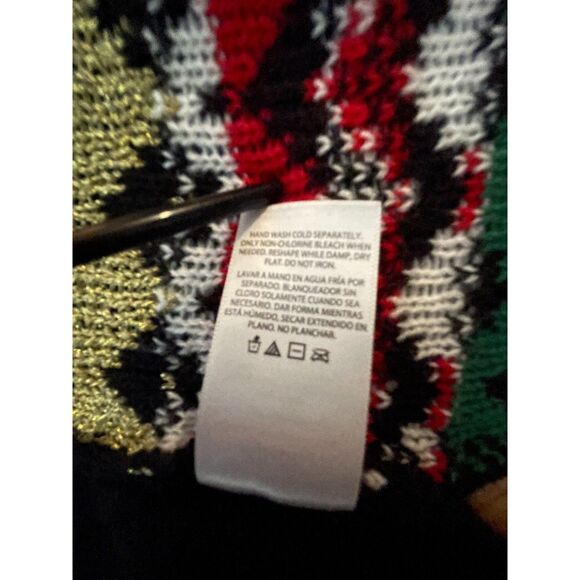 Holiday Time Santa Ugly Christmas Sweater Vest Women’s Medium 8-10 - Picture 11 of 12